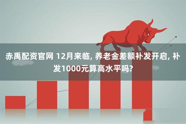 赤禹配资官网 12月来临, 养老金差额补发开启, 补发1000元算高水平吗?